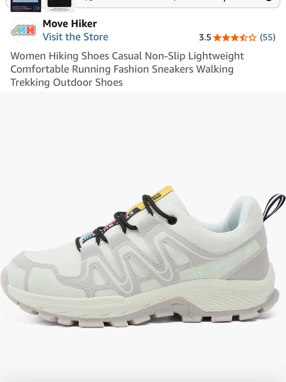 Women's Light Green Trail Sneakers